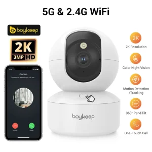 BoyKeep 3MP 5G/2.4GHz WiFi Indoor Home Security IP Smart Baby Monitor Camera